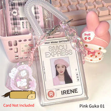 Load image into Gallery viewer, 3inch Kpop Photocard Holder Acrylic Credit ID Bank Card Photo Display Holder Bus Subway Card Protective Case Pendant Gift
