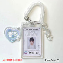 Load image into Gallery viewer, 3inch Kpop Photocard Holder Acrylic Credit ID Bank Card Photo Display Holder Bus Subway Card Protective Case Pendant Gift