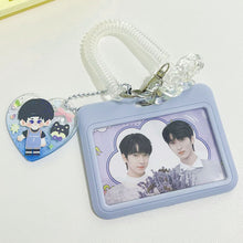 Load image into Gallery viewer, 3inch Kpop Photocard Holder Acrylic Credit ID Bank Card Photo Display Holder Bus Subway Card Protective Case Pendant Gift