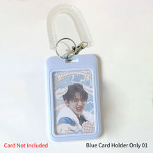 Load image into Gallery viewer, 3inch Kpop Photocard Holder Acrylic Credit ID Bank Card Photo Display Holder Bus Subway Card Protective Case Pendant Gift
