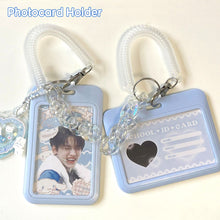Load image into Gallery viewer, 3inch Kpop Photocard Holder Acrylic Credit ID Bank Card Photo Display Holder Bus Subway Card Protective Case Pendant Gift