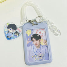Load image into Gallery viewer, 3inch Kpop Photocard Holder Acrylic Credit ID Bank Card Photo Display Holder Bus Subway Card Protective Case Pendant Gift