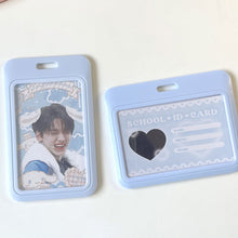 Load image into Gallery viewer, 3inch Kpop Photocard Holder Acrylic Credit ID Bank Card Photo Display Holder Bus Subway Card Protective Case Pendant Gift