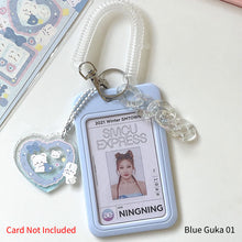 Load image into Gallery viewer, 3inch Kpop Photocard Holder Acrylic Credit ID Bank Card Photo Display Holder Bus Subway Card Protective Case Pendant Gift