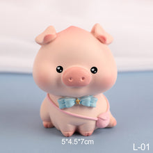 Load image into Gallery viewer, Lovely Lulu Piggy Mini Toy Pink Pig Toys Cute Piggy Statue Doll Micro Landscape Kawaii Desk Car Interior Accessories Home Decoration Kids Gift