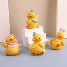 Load image into Gallery viewer, Lovely MOMO Duck Mini Toy Cute Duck Statue Doll Micro Landscape Kawaii Desk Car Interior Accessories Home Decoration Kids Gift