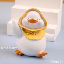 Load image into Gallery viewer, Lovely MOMO Duck Mini Toy Cute Duck Statue Doll Micro Landscape Kawaii Desk Car Interior Accessories Home Decoration Kids Gift