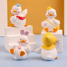 Load image into Gallery viewer, Lovely MOMO Duck Mini Toy Cute Duck Statue Doll Micro Landscape Kawaii Desk Car Interior Accessories Home Decoration Kids Gift