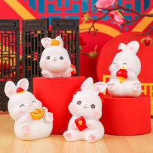 Load image into Gallery viewer, Lovely Rabbit Mini Toy Cute Rabbit Statue Doll Micro Landscape Kawaii Desk Car Interior Accessories Home Decoration Kids Gift