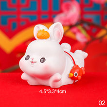 Load image into Gallery viewer, Lovely Rabbit Mini Toy Cute Rabbit Statue Doll Micro Landscape Kawaii Desk Car Interior Accessories Home Decoration Kids Gift