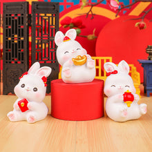 Load image into Gallery viewer, Lovely Rabbit Mini Toy Cute Rabbit Statue Doll Micro Landscape Kawaii Desk Car Interior Accessories Home Decoration Kids Gift
