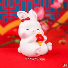 Load image into Gallery viewer, Lovely Rabbit Mini Toy Cute Rabbit Statue Doll Micro Landscape Kawaii Desk Car Interior Accessories Home Decoration Kids Gift