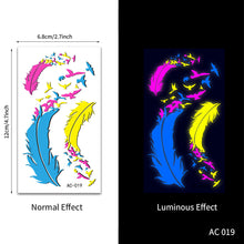Load image into Gallery viewer, Creative Fluorescent Arm Face Tattoo Stickers Waterproof Club Party Geometric Dragon Rose Luminous Arm Tattoo Stickers