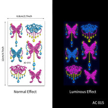 Load image into Gallery viewer, Creative Fluorescent Arm Face Tattoo Stickers Waterproof Club Party Geometric Dragon Rose Luminous Arm Tattoo Stickers