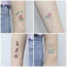 Load image into Gallery viewer, Cute Cartoon Glitter Tattoo Sticker Kids Temporary Tattoo Sticker Girls Waterproof Princess Bear Colorful Tattoo Stickers