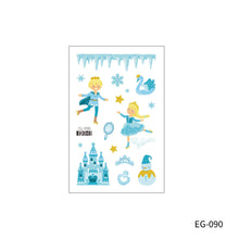 Load image into Gallery viewer, Cute Cartoon Princess Glitter Tattoo Sticker Kids Temporary Tattoo Sticker Girls Waterproof Party Glitter Tattoo Sticker