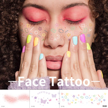 Load image into Gallery viewer, Waterproof Face Tattoo Stickers Heart Freckles Carnival Party Makeup Music Festival Disposable Color Makeup Face Tattoo Stickers