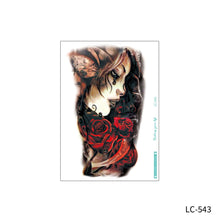 Load image into Gallery viewer, Waterproof Sweat-proof Flower Arm Tattoo Stickers for Men and Women's Personality Large Flower Arm Disposable Tattoo Stickers
