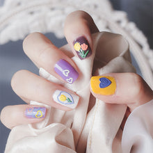 Load image into Gallery viewer, 5D Relief Nail Sticker Creative Tulips Light and Thin Fashion Transparent Nail Enhancement Sticker Back Glue Nail Sticker