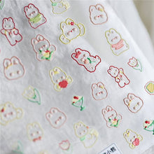 Load image into Gallery viewer, Transparent Relief Nail Sticker Creative Bear Light and Thin Fashion Nail Enhancement Sticker Back Glue Nail Sticker