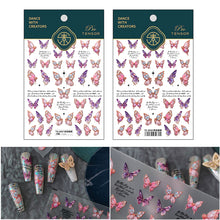 Load image into Gallery viewer, Transparent Relief Nail Sticker Creative Peach Butterfly Light and Thin Fashion Nail Enhancement Sticker Back Glue Nail Sticker