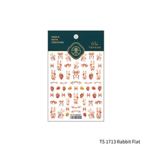 Load image into Gallery viewer, Relief and Planar Nail Sticker Creative Rabbit Bow Light and Thin Fashion Nail Enhancement Sticker Back Glue Nail Sticker