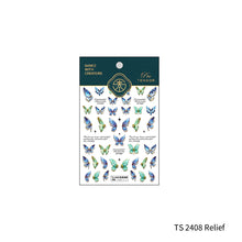 Load image into Gallery viewer, Spring Butterfly Nail Sticker Relief and Planar Light and Thin Fashion Nail Enhancement Sticker Back Glue Nail Sticker