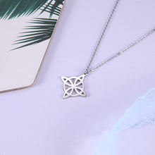 Load image into Gallery viewer, Witchcraft Witch Knot Pendant Necklace Stainless Steel Heart Celtic Knot Amulet Chain Necklace Women Men Vintage Jewelry Gift