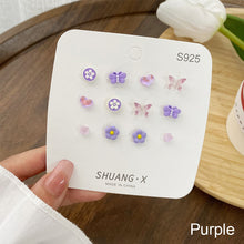 Load image into Gallery viewer, Exquisite Small Tulip Flower One-week Earring Set Temperamental Simple Ear Studs Alloy Earrings Jewelry for Women