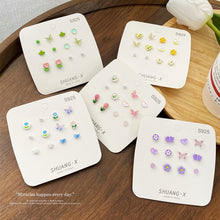 Load image into Gallery viewer, Exquisite Small Tulip Flower One-week Earring Set Temperamental Simple Ear Studs Alloy Earrings Jewelry for Women
