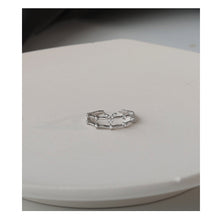 Load image into Gallery viewer, Butterfly Zircon Double Ring Fashion Versatile Opening Adjustable Ring Silver Alloy Ring Jewelry Accessory