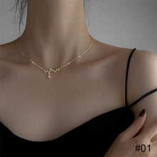 Load image into Gallery viewer, Heartbeat Pendant Necklace Niche Personalized Collarbone Chain Alloy Necklace Jewelry Accessory for Women