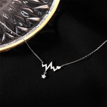 Load image into Gallery viewer, Heartbeat Pendant Necklace Niche Personalized Collarbone Chain Alloy Necklace Jewelry Accessory for Women