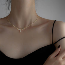 Load image into Gallery viewer, Heartbeat Pendant Necklace Niche Personalized Collarbone Chain Alloy Necklace Jewelry Accessory for Women