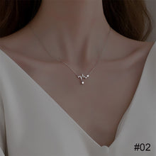 Load image into Gallery viewer, Heartbeat Pendant Necklace Niche Personalized Collarbone Chain Alloy Necklace Jewelry Accessory for Women