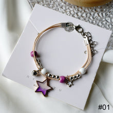 Load image into Gallery viewer, Fashion Versatile Alloy Pendant Bracelet Adjustable Creative Butterfly Star Moon Ceramic Beaded Bracelet Women Jewelry