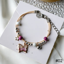 Load image into Gallery viewer, Fashion Versatile Alloy Pendant Bracelet Adjustable Creative Butterfly Star Moon Ceramic Beaded Bracelet Women Jewelry