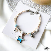 Load image into Gallery viewer, Fashion Versatile Alloy Pendant Bracelet Adjustable Creative Butterfly Star Moon Ceramic Beaded Bracelet Women Jewelry