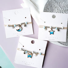 Load image into Gallery viewer, Fashion Versatile Alloy Pendant Bracelet Adjustable Creative Butterfly Star Moon Ceramic Beaded Bracelet Women Jewelry