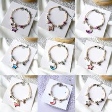 Load image into Gallery viewer, Fashion Versatile Alloy Pendant Bracelet Adjustable Creative Butterfly Star Moon Ceramic Beaded Bracelet Women Jewelry