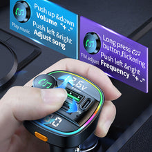 Load image into Gallery viewer, Bluetooth 5.0 FM Transmitter Handsfree Car Radio Modulator MP3 Player With 22.5W USB Super Quick Charge Adapter for Car