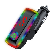 Load image into Gallery viewer, F11 Car Bluetooth 5.0 FM Transmitter Car Charger Fast Charging Card Bluetooth Player Receiver U Disk With Atmosphere Lamp