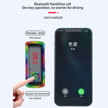 Load image into Gallery viewer, F11 Car Bluetooth 5.0 FM Transmitter Car Charger Fast Charging Card Bluetooth Player Receiver U Disk With Atmosphere Lamp