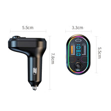 Load image into Gallery viewer, Car Bluetooth 5.0 FM Transmitter Wireless Audio Receiver Car MP3 Player 25W PD Fast Charge With Apple Type-C Port Charging Cable