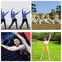 Load image into Gallery viewer, 14MM Yoga Competition Jump Rope Training Exercise Fitness Indoor Outdoor Artistic Gymnastics Rainbow Colour Gymnastics Rope