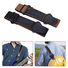 Load image into Gallery viewer, Nylon Guitar Strap Cowhide Head Electric Guitar Acoustic Guitar Universal Adjustable Guitar Strap With Guitar Pick Bag