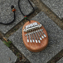 Load image into Gallery viewer, 1PC 8 Key Mini Kalimba Thumb Piano Wooden Small Wearable Musical Instrument Pendant Mbira Gift Finger PianoFor Adult Kids