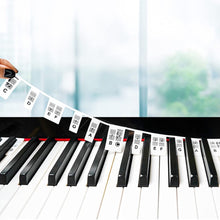 Load image into Gallery viewer, Removable Silicone Overlay Piano Keyboard Notes Guide 61 /88-Key Full Size Reusable