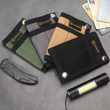 Load image into Gallery viewer, Outdoor Mini Foldable Card Clip Wallet Hanging Waist Bag Multifunctional EDC Storage Bag Canvas Wallet Bag