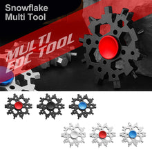 Load image into Gallery viewer, 23-in-1 Outdoor Camping EDC Survival Tools Stainless Steel Snowflakes Multi-tool Portable Snow Spinner Spanner Bottle Opener
